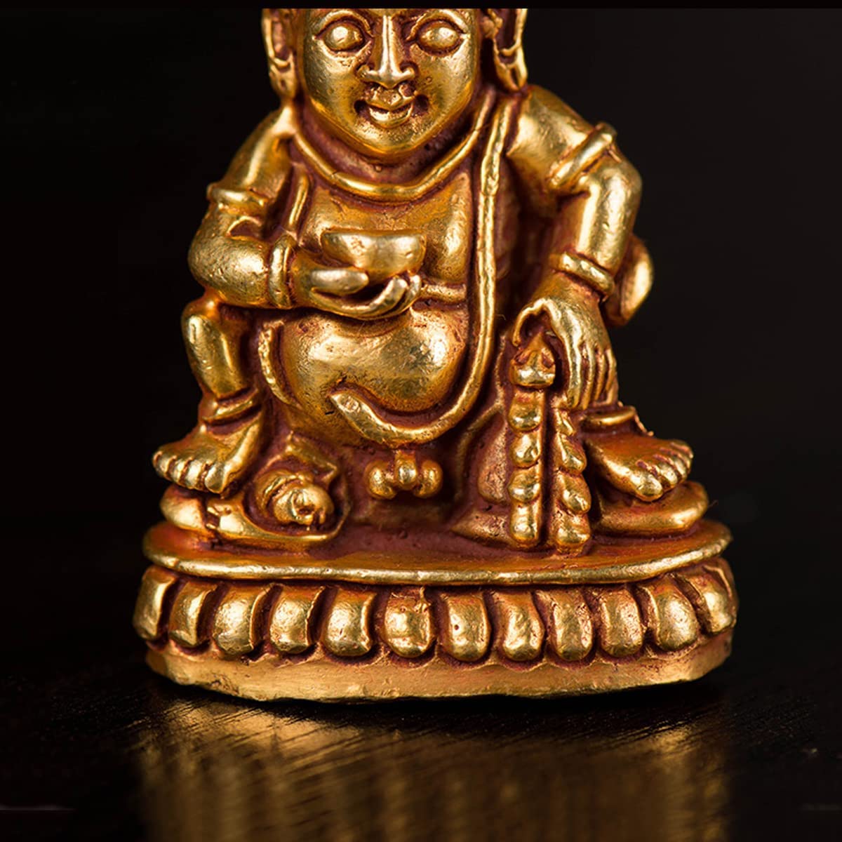 Amazon｜ミニ 仏像 黒財神 藏巴拉仏像 縁起物 置物 ネパール・仏像